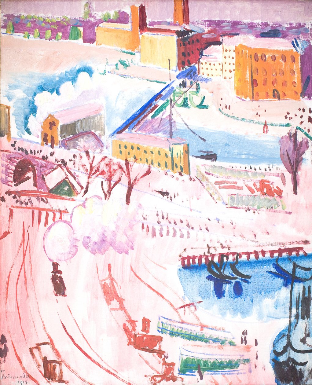 Udsigt over Stockholm af Isaac Grünewald