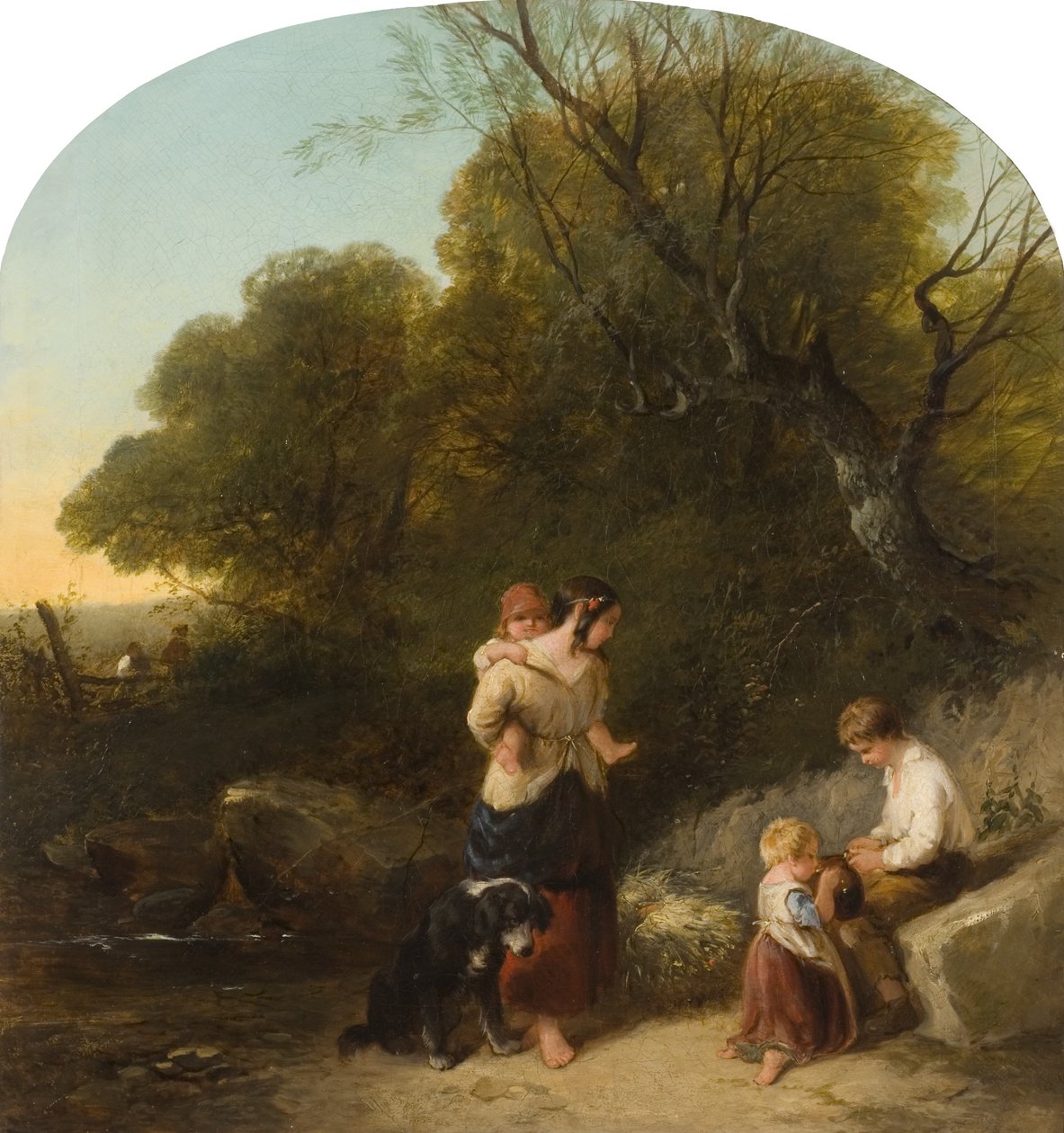 Landskab med figurer af Isaac Henzell