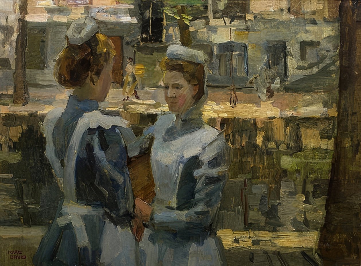 Tjenestepigerne på Leidsegracht af Isaac Israels