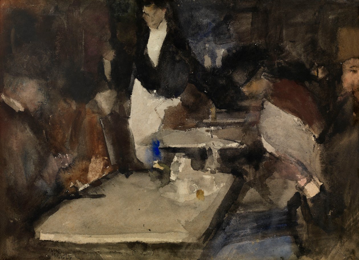 Restaurant «Mille Colonnes» i Amsterdam af Isaac Israels