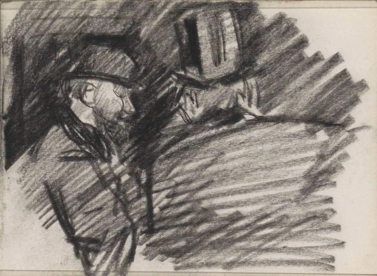 To mænd med hatte af Isaac Israels