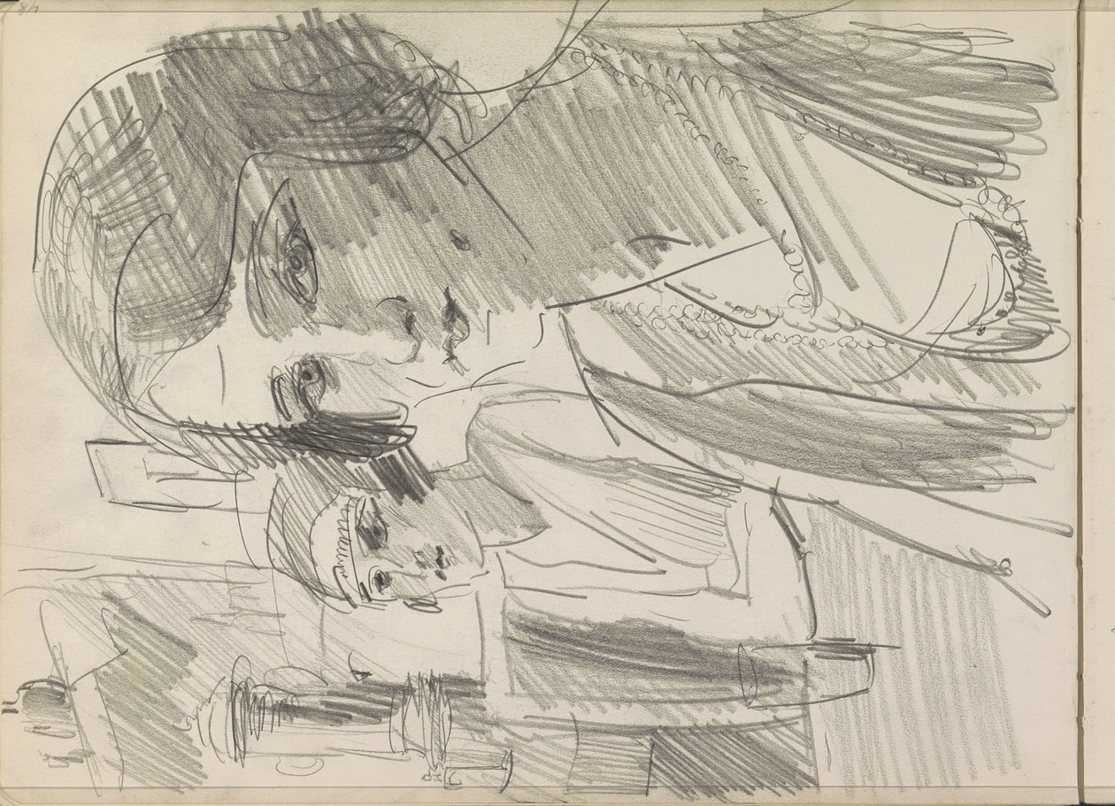 To kvinder ved et bord, muligvis på en terrasse af Isaac Israels