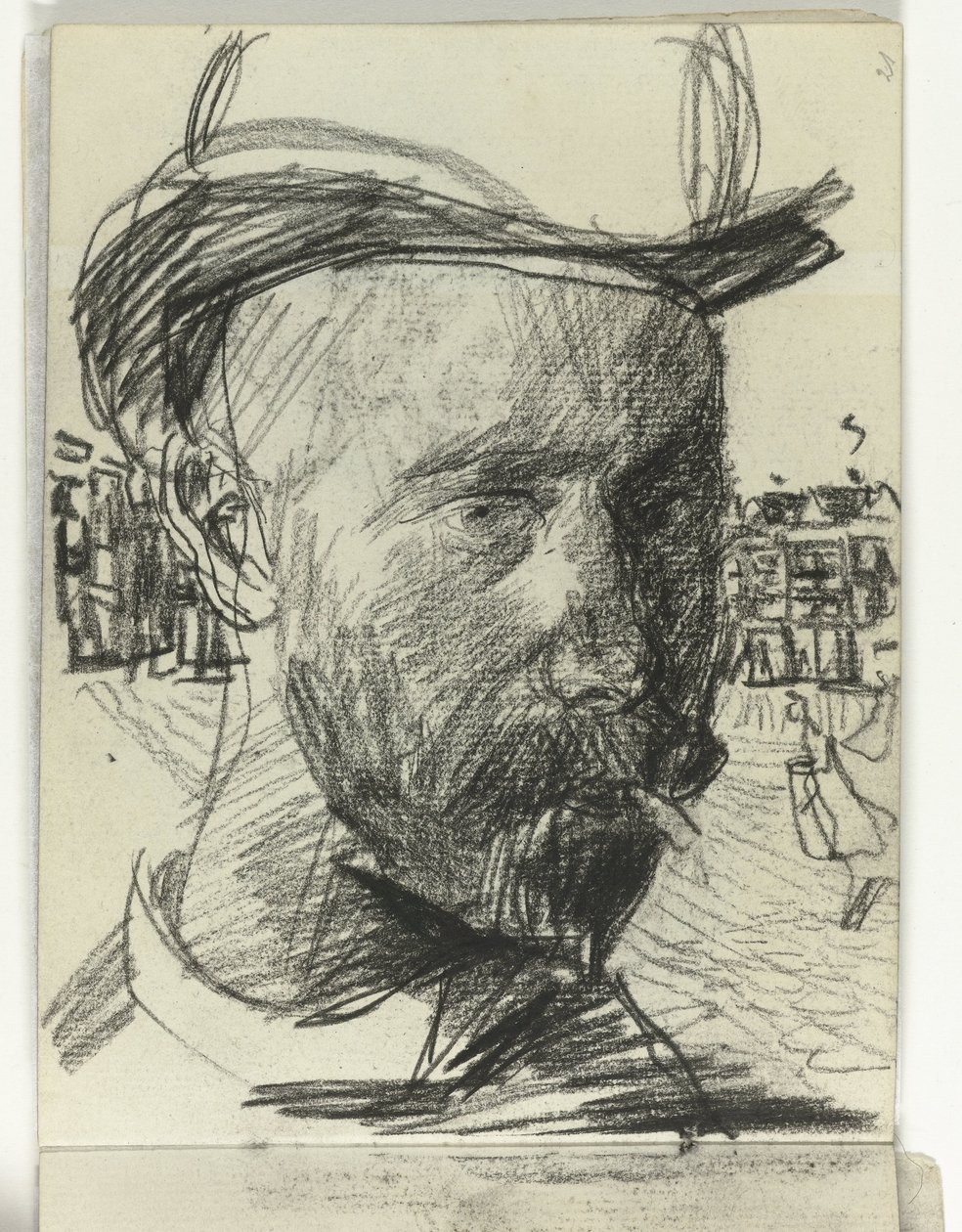 Selvportræt af Isaac Israels, rygende af Isaac Israels