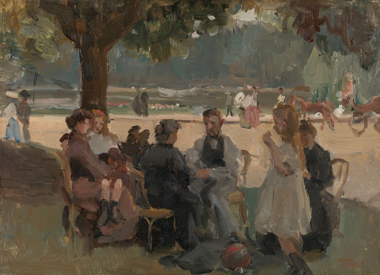 I Bois de Boulogne nær Paris af Isaac Israels