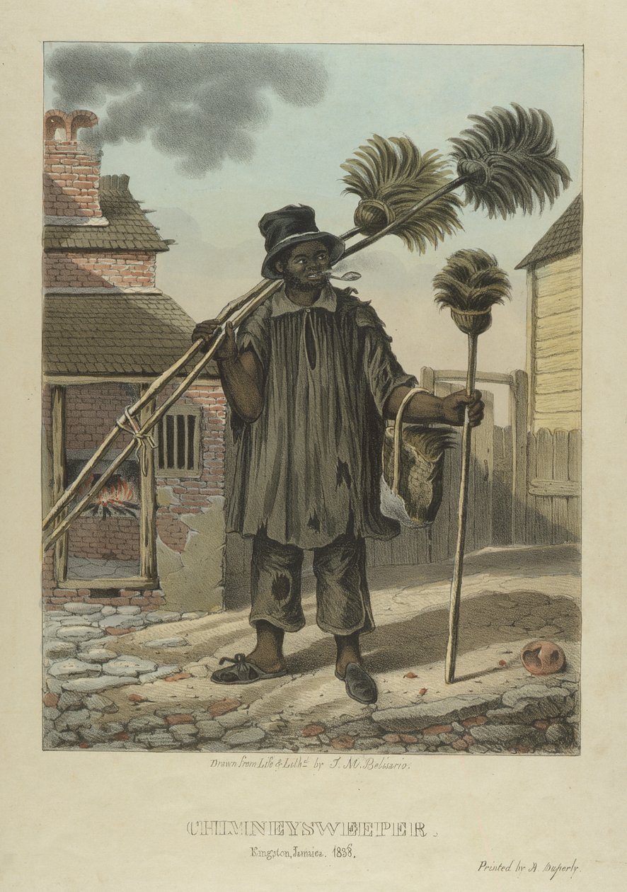Skorstensfejer, plade 11 fra Sketches of Character...,1838 af Isaac Mendes Belisario