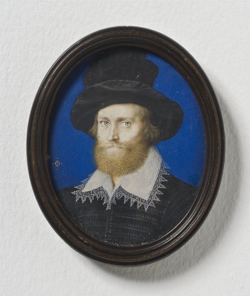 Admiral George Clifford, 3. jarl af Cumberland, ca. 1600 (akvarel på pergament) af Isaac Oliver