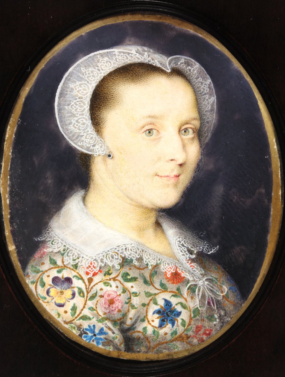 Elizabeth Harding, fru Isaac Oliver (akvarel på vellum) af Isaac Oliver