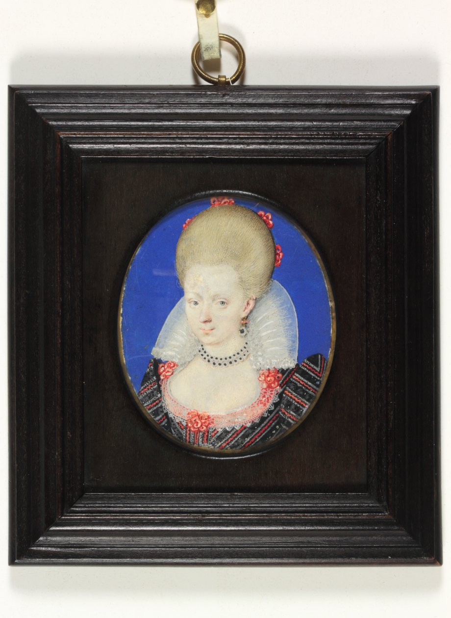 Frances Howard, hertuginde af Lennox og Richmond (akvarel på vellum) af Isaac Oliver