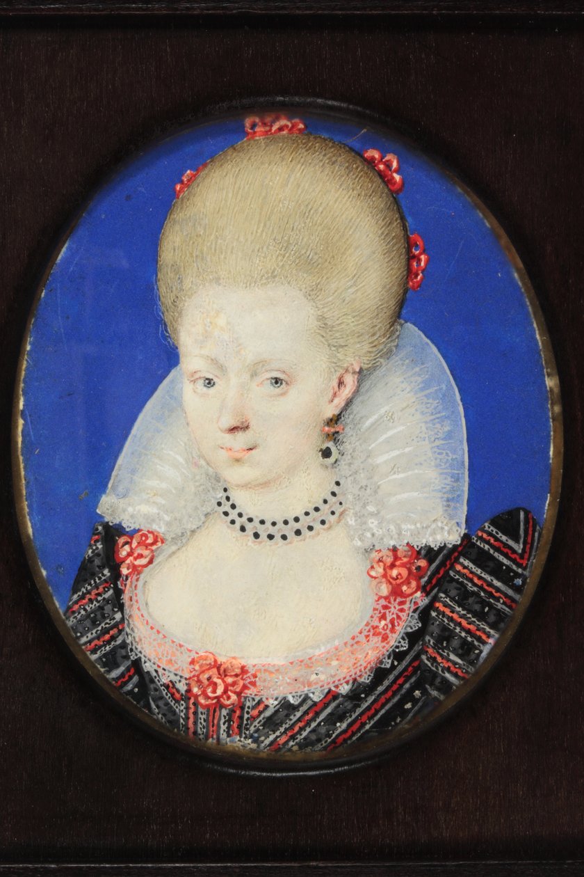 Frances Howard, hertuginde af Lennox og Richmond (akvarel på vellum) af Isaac Oliver