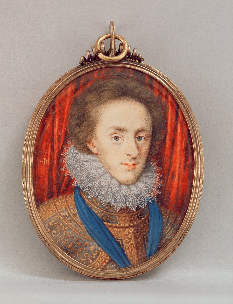 Portræt af Henry, Prince of Wales (1594-1612) c.1610 (wc på vellum) af Isaac Oliver