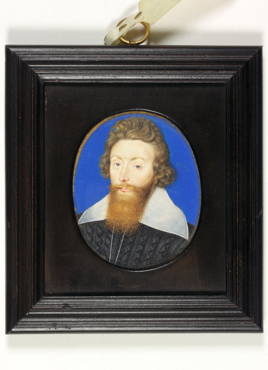 Sir Richard Leveson (Leveson), viceadmiral af England (akvarel på vellum) af Isaac Oliver