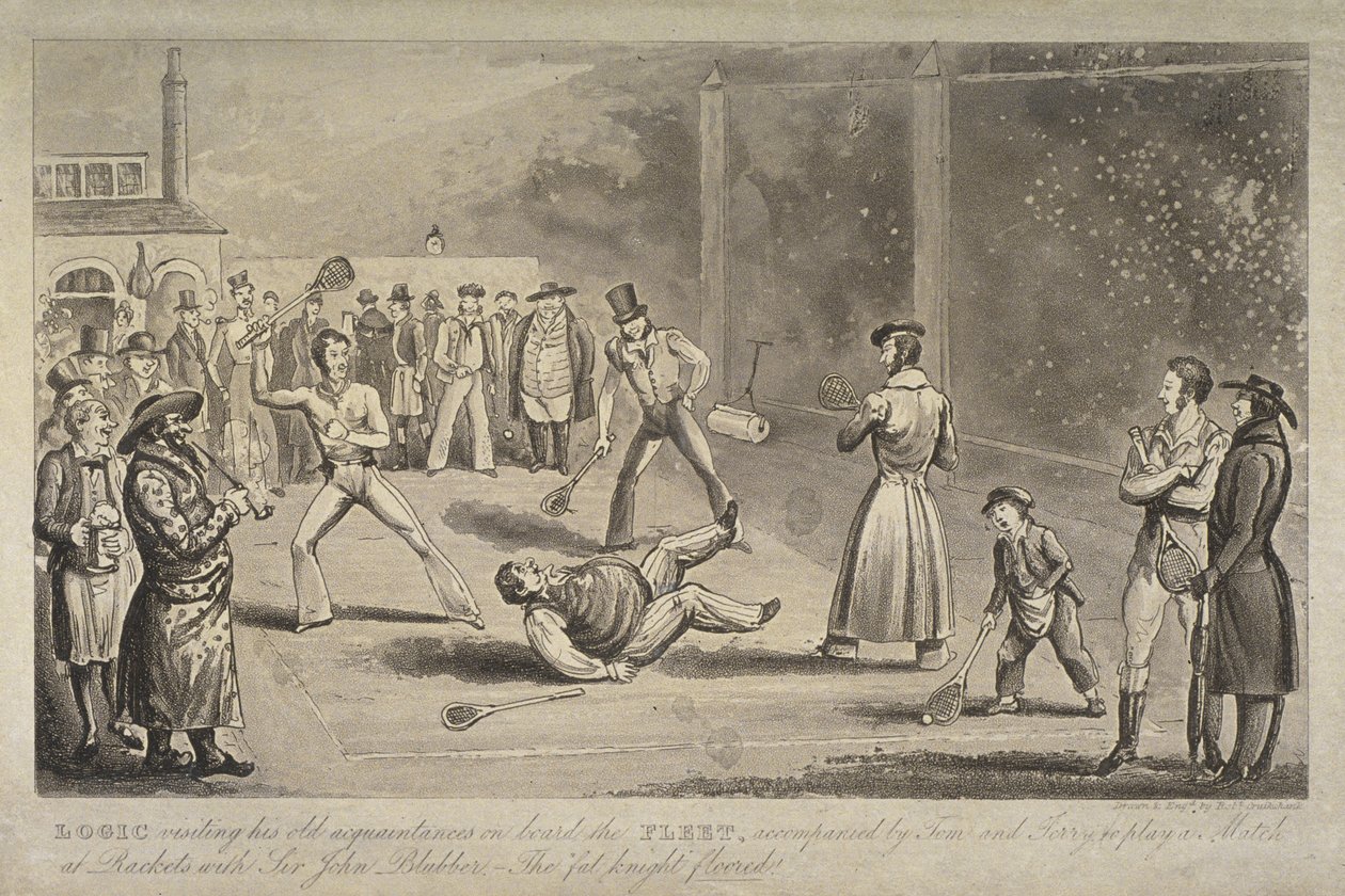 Illustration af en scene ved Fleet Prison, fra 