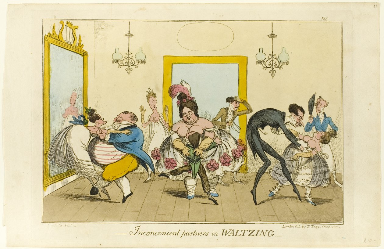 Upraktiske partnere i Waltzing af Isaac Robert Cruikshank