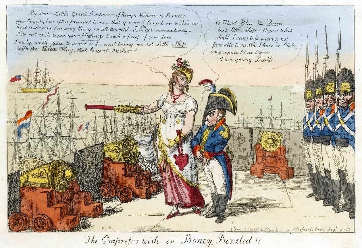 Kejserindens ønske eller Boney forundret! af Isaac Robert Cruikshank