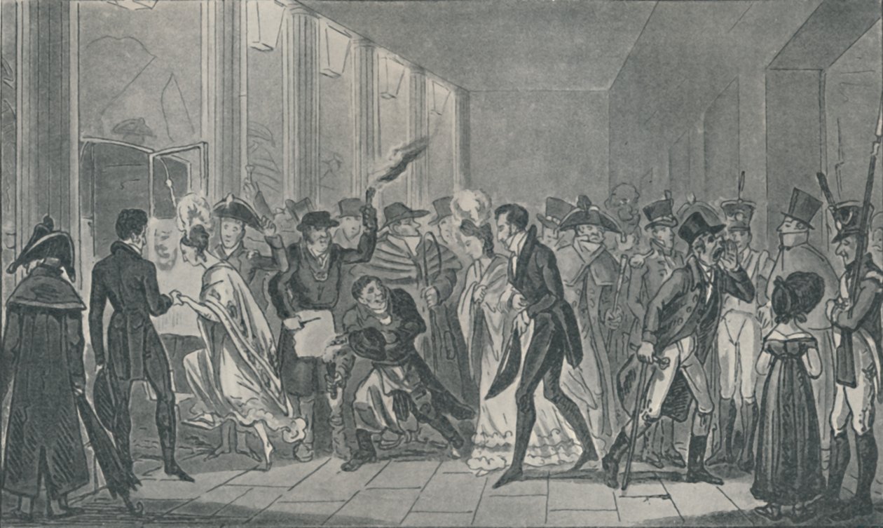 Efter Operaen, 1821, 1920. Kunstnere: Isaac Robert Cruikshank, George Cruikshank. af Isaac, Robert and George Cruikshank