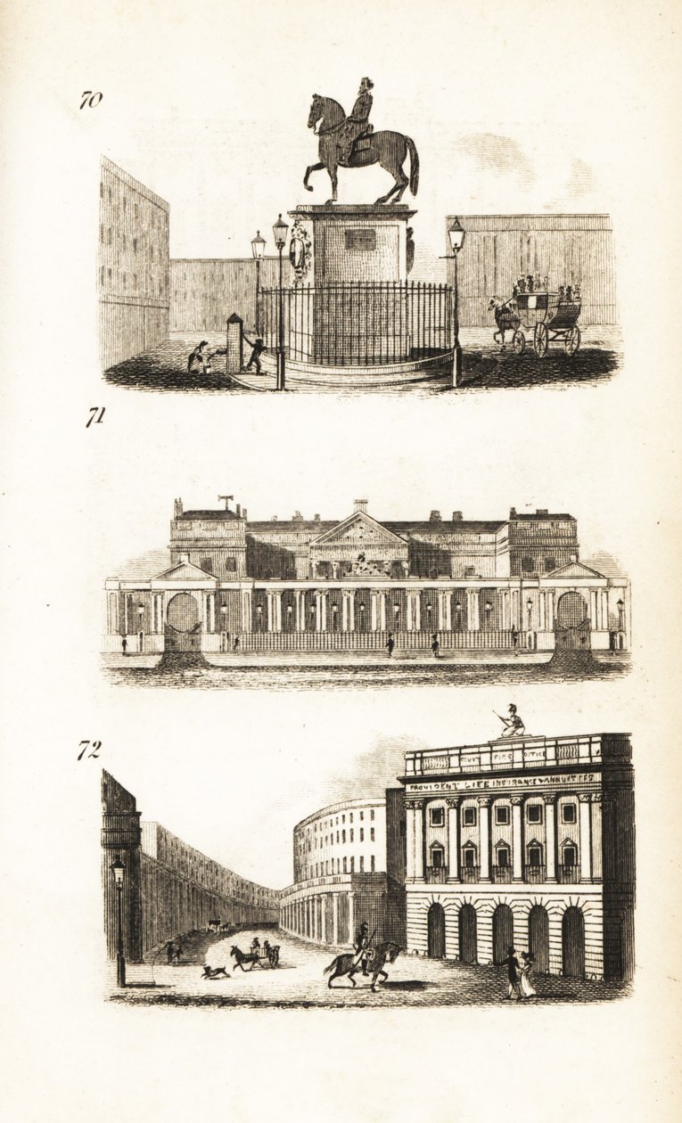 Charing Cross, Carlton House og Quadrant, Regent Street af Isaac Taylor