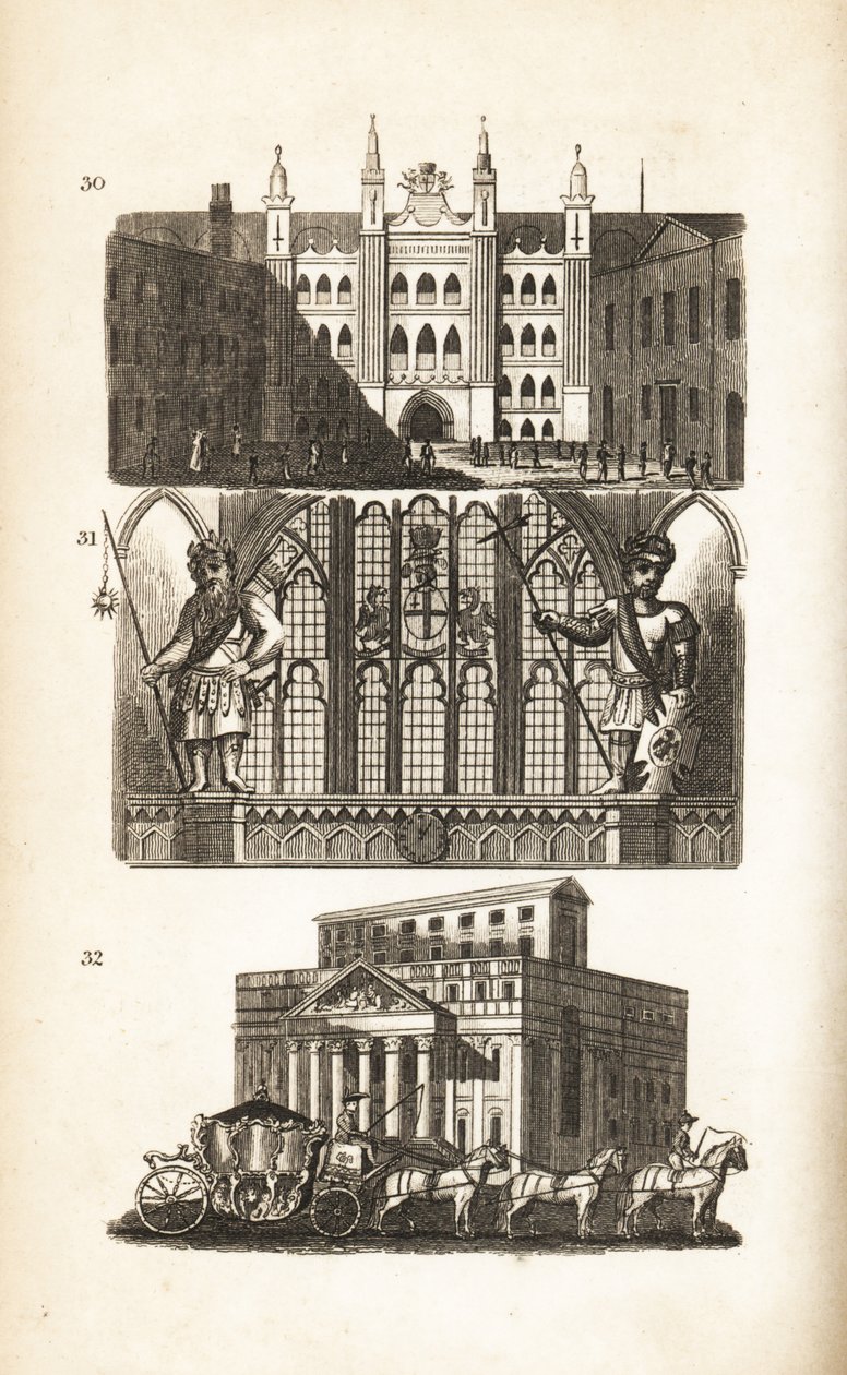 London Guildhall, Gog og Magog og palæet af Isaac Taylor