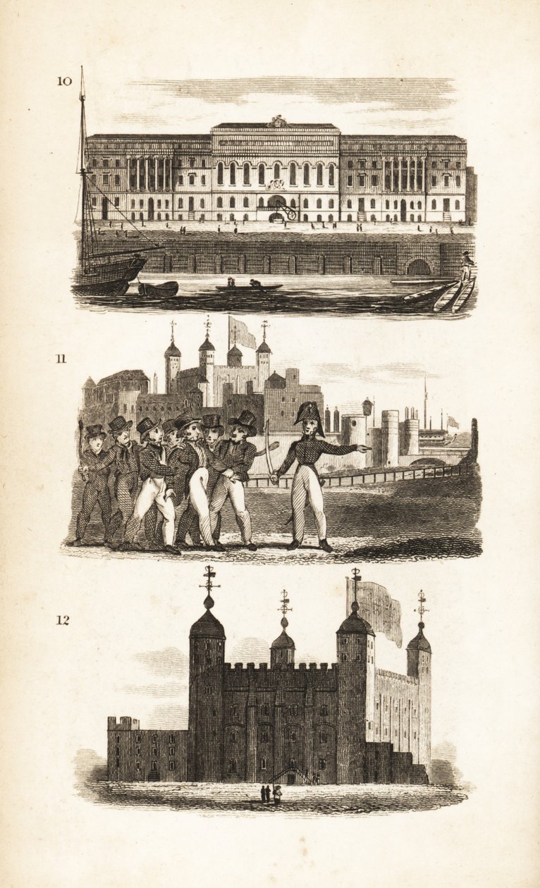 Toldhuset, Pressebanden og Tower of London af Isaac Taylor