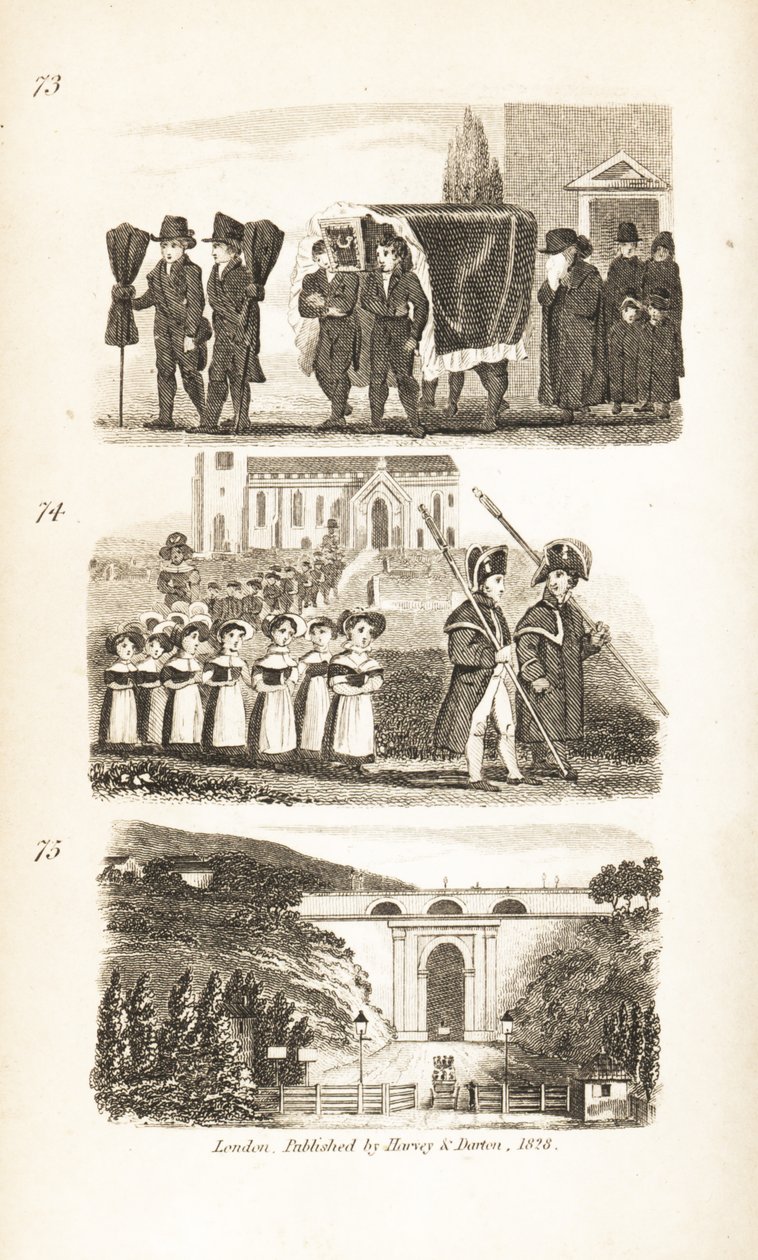 Begravelsen, Charity Children og Highgate Tunnel af Isaac Taylor