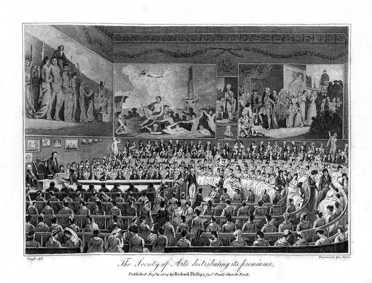 The Society of Arts distribuerer sine præmier, 1804 af Isaac Taylor