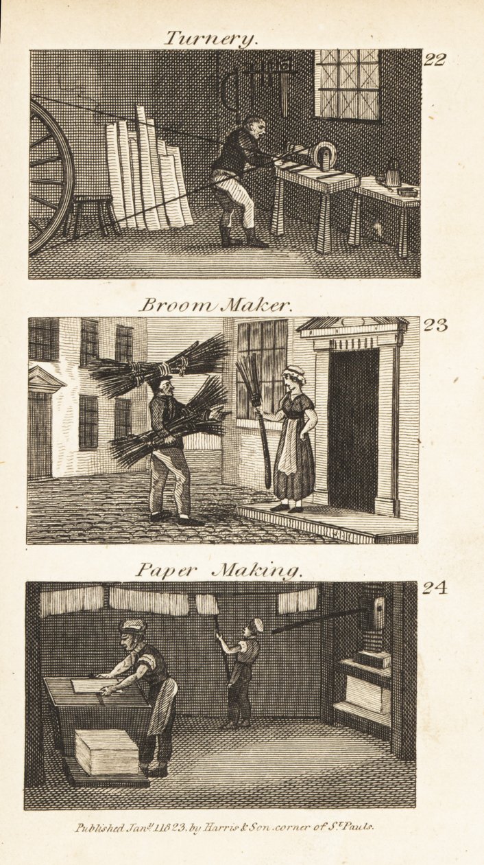 Handler i Regency England: Drejeri, kostemager og papirfremstilling af Isaac Taylor
