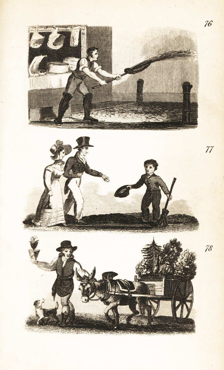Watering the Streets, Little Boy at the Crossing og Flowerpot Man af Isaac Taylor