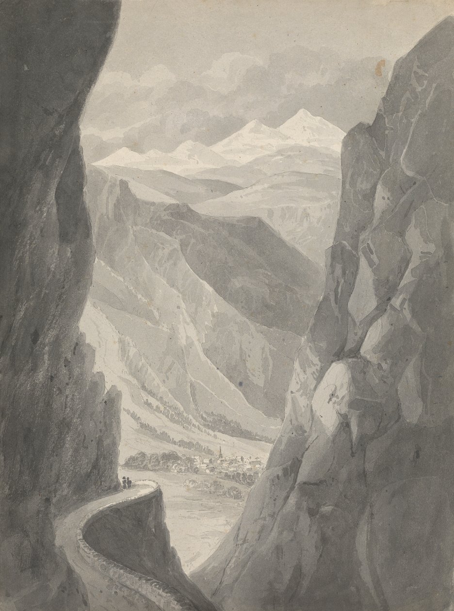 Pass of the Gemmi/ Descending til Leukas Bad (Schweiz) af Isaac Weld