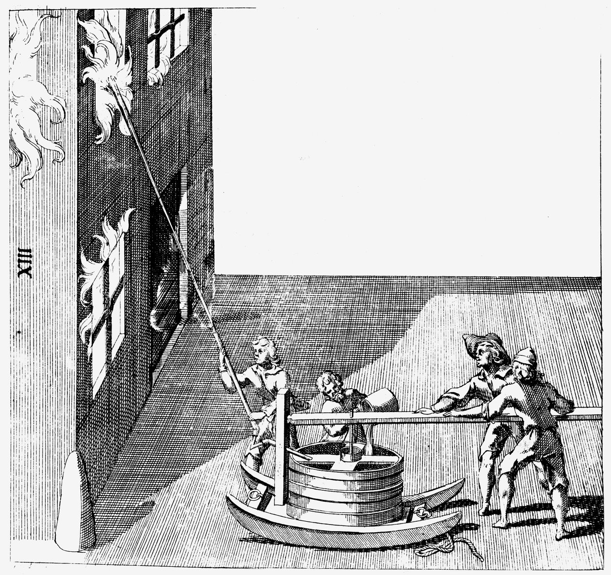 Brandbil, fra Isaac de Caus Nouvelle Invention de Lever l