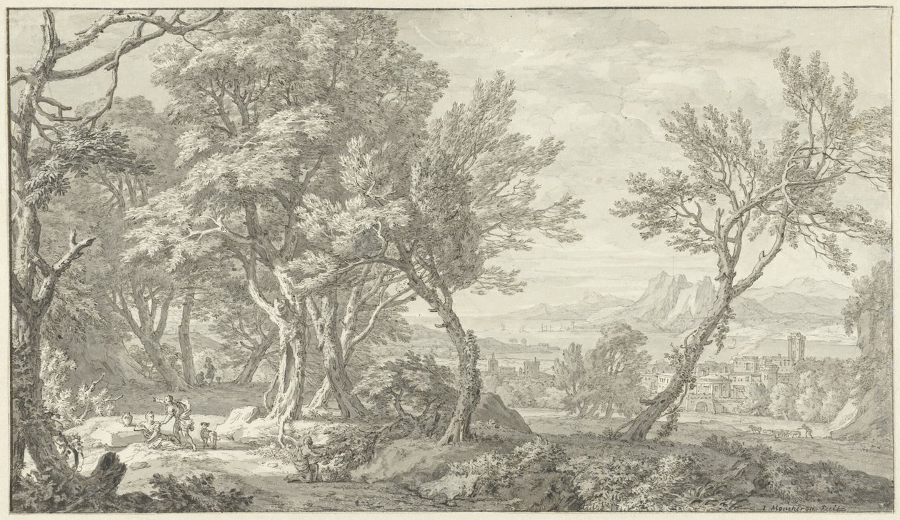 Arkadisk landskab af Isaac de Moucheron
