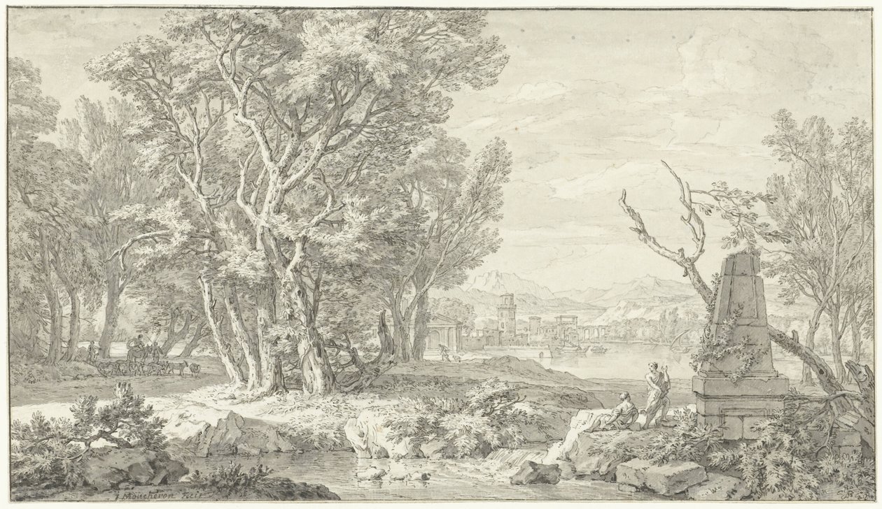 Arkadisk landskab af Isaac de Moucheron