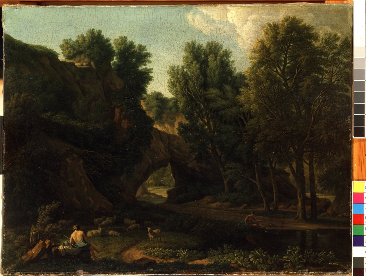 Landskab (Landskab). Maleri af Isaac de Moucheron af Isaac de Moucheron