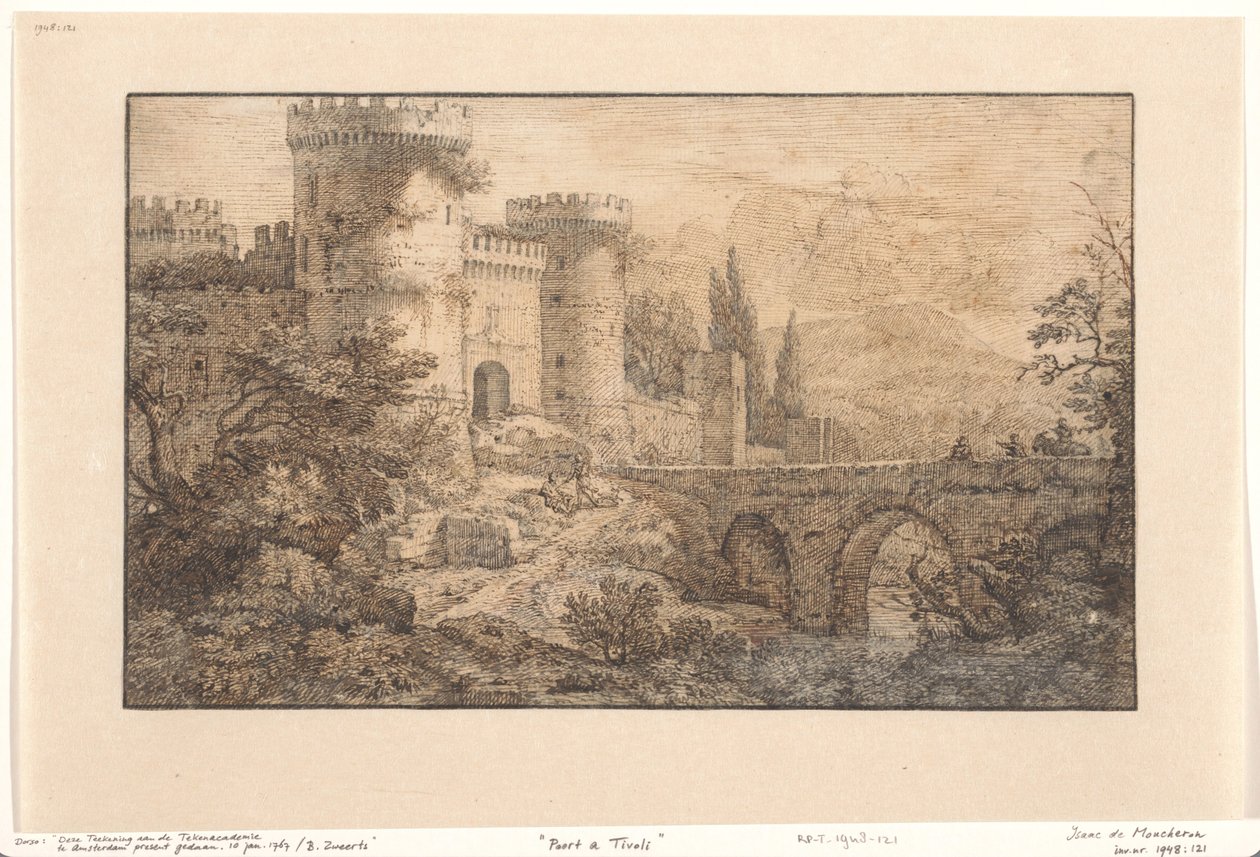 Poort og Tivoli af Isaac de Moucheron