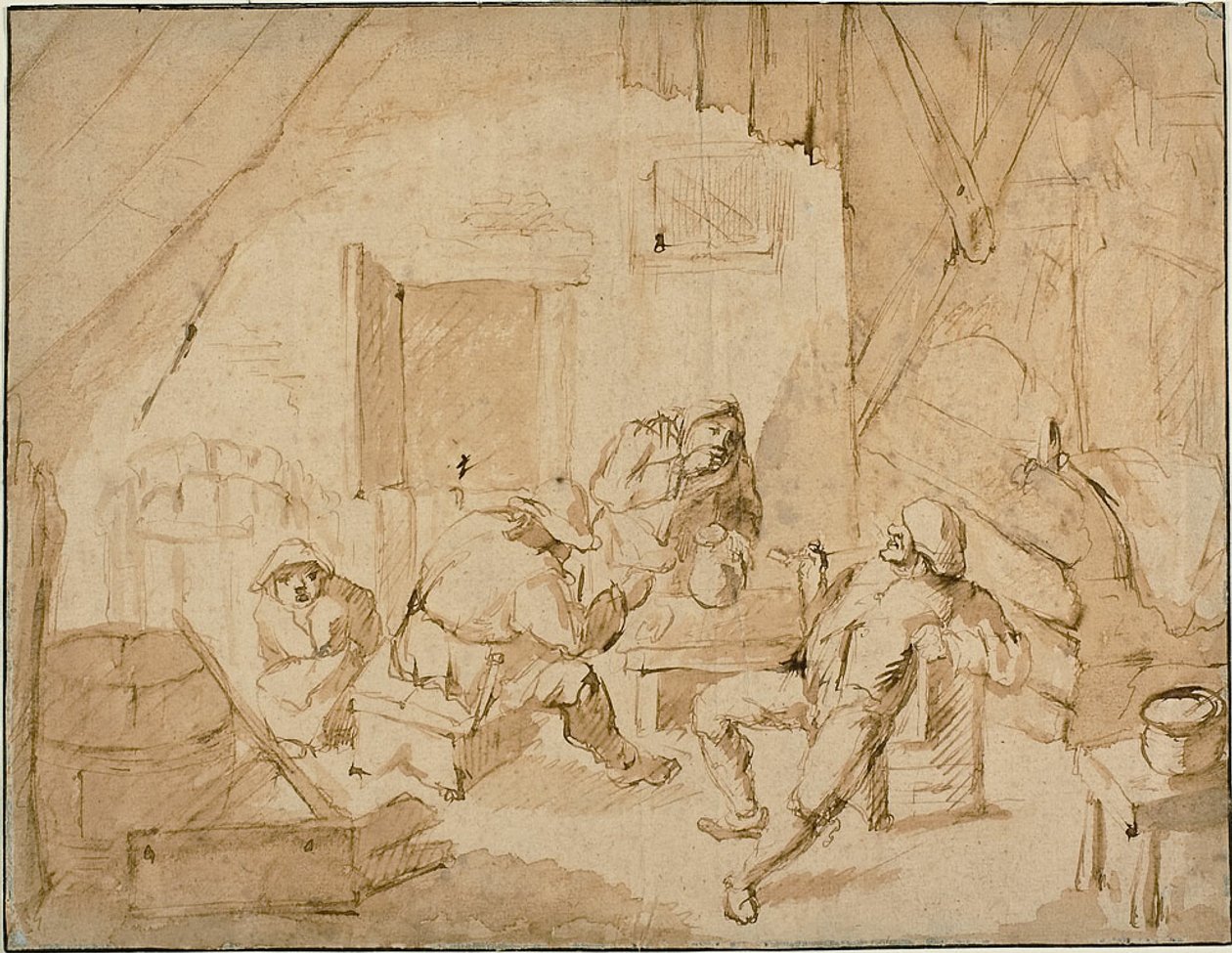 Bønder, der drikker af Isaac van Ostade