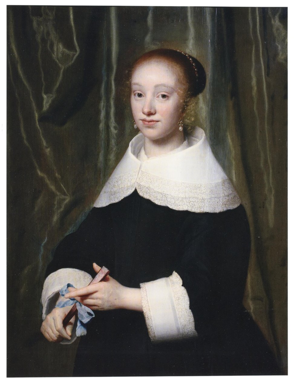 Portræt af Esther Bary (1630-1696), ca. 1652, gift med Jan Hendrik Lestevenon af Isaack Luttichuys