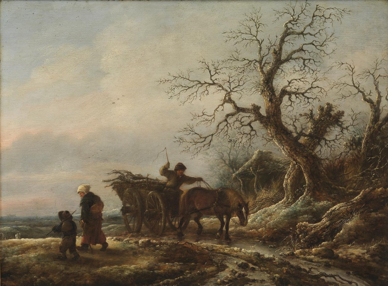 En vinterscene af Isaack van Ostade