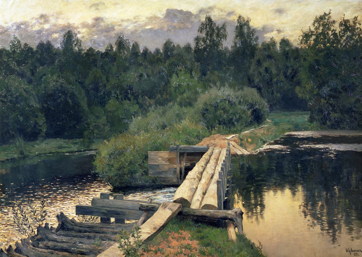 På det lavvandede, 1892 af Isaak Ilyich Levitan