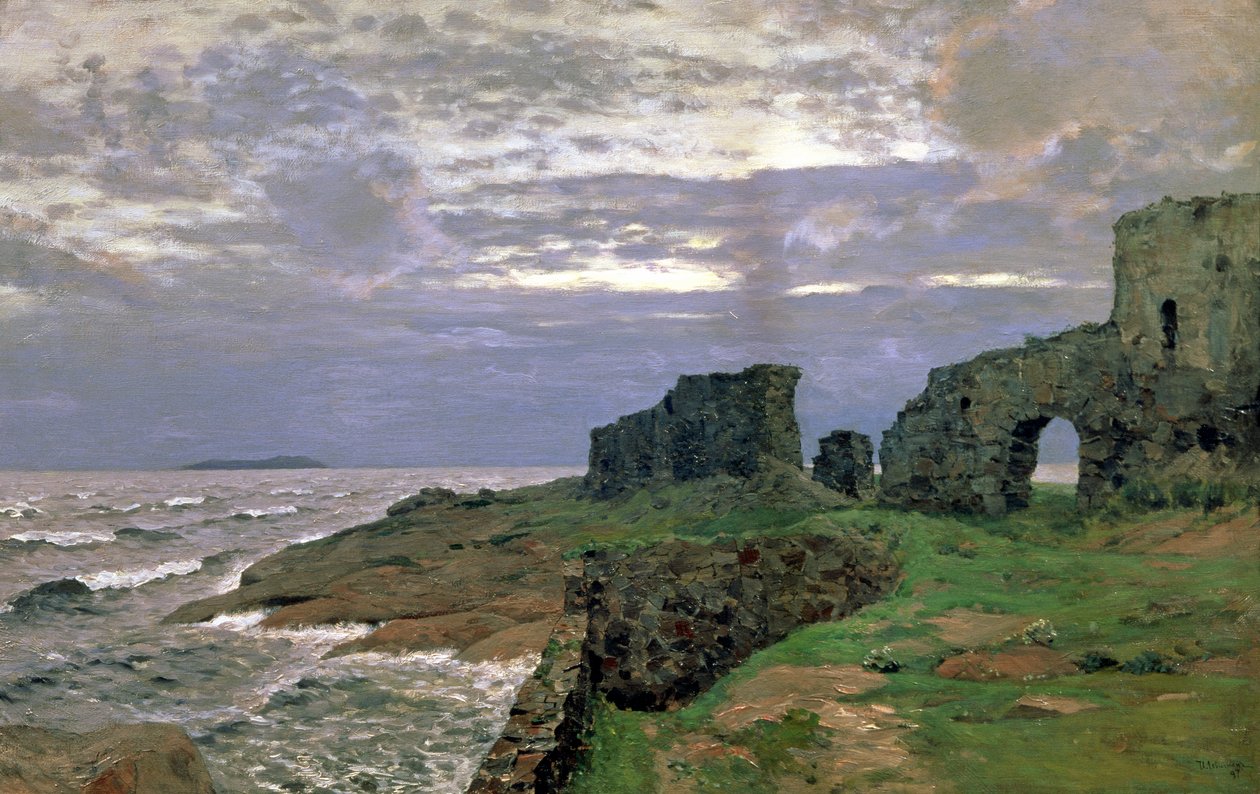 Remains of Bygone Days, Twilight, Finland, 1897 af Isaak Ilyich Levitan