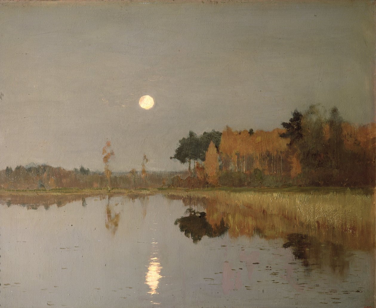 Twilight Moon, 1899 af Isaak Ilyich Levitan