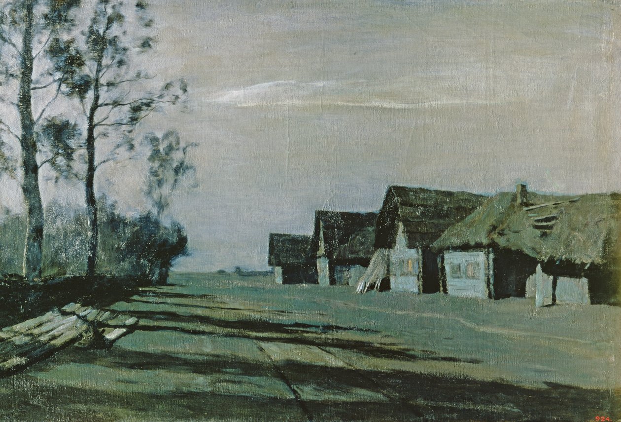 Landsby ved måneskin, 1897 af Isaak Ilyich Levitan