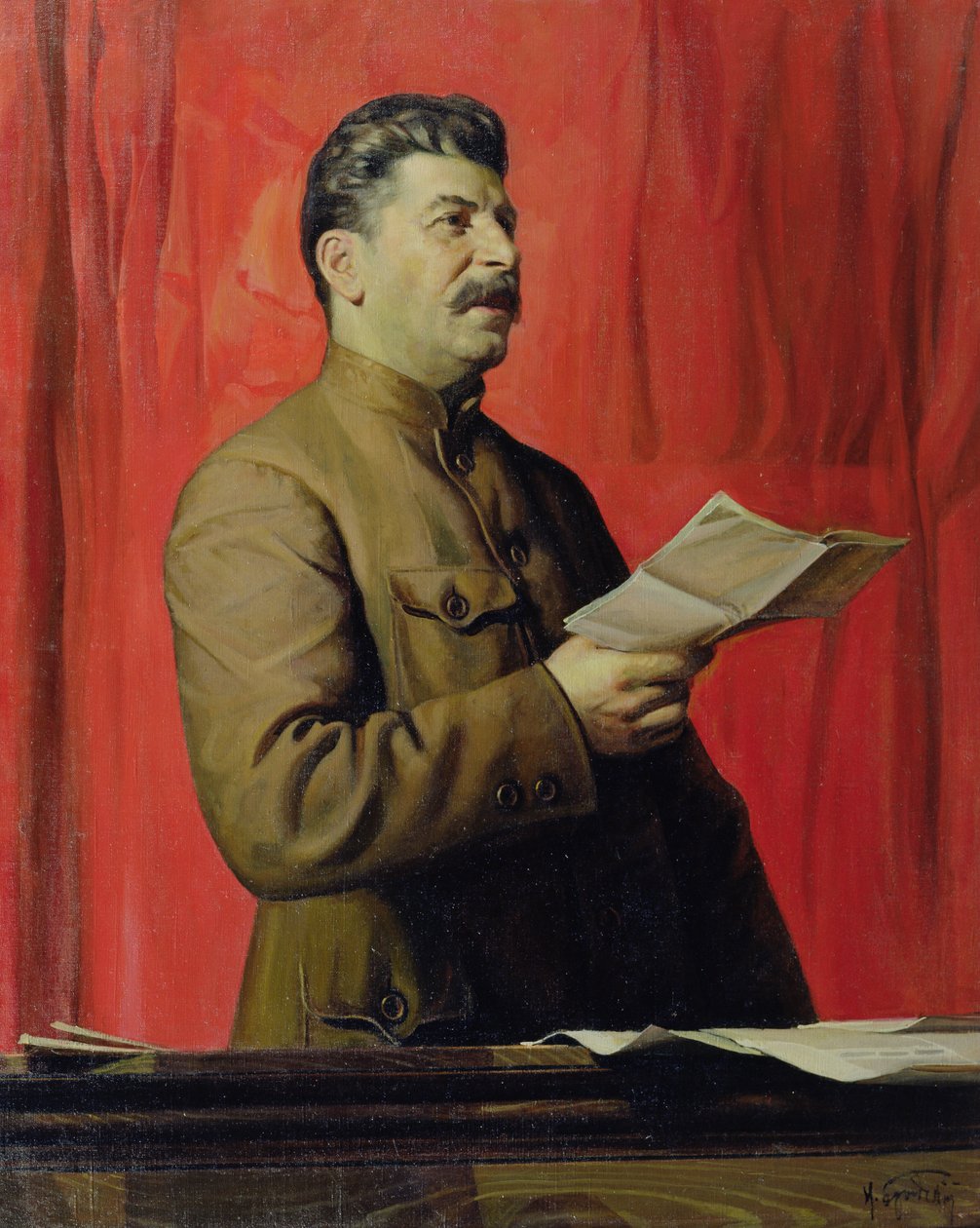 Portræt af Josif Stalin, 1933 af Isaak Israilevich Brodsky