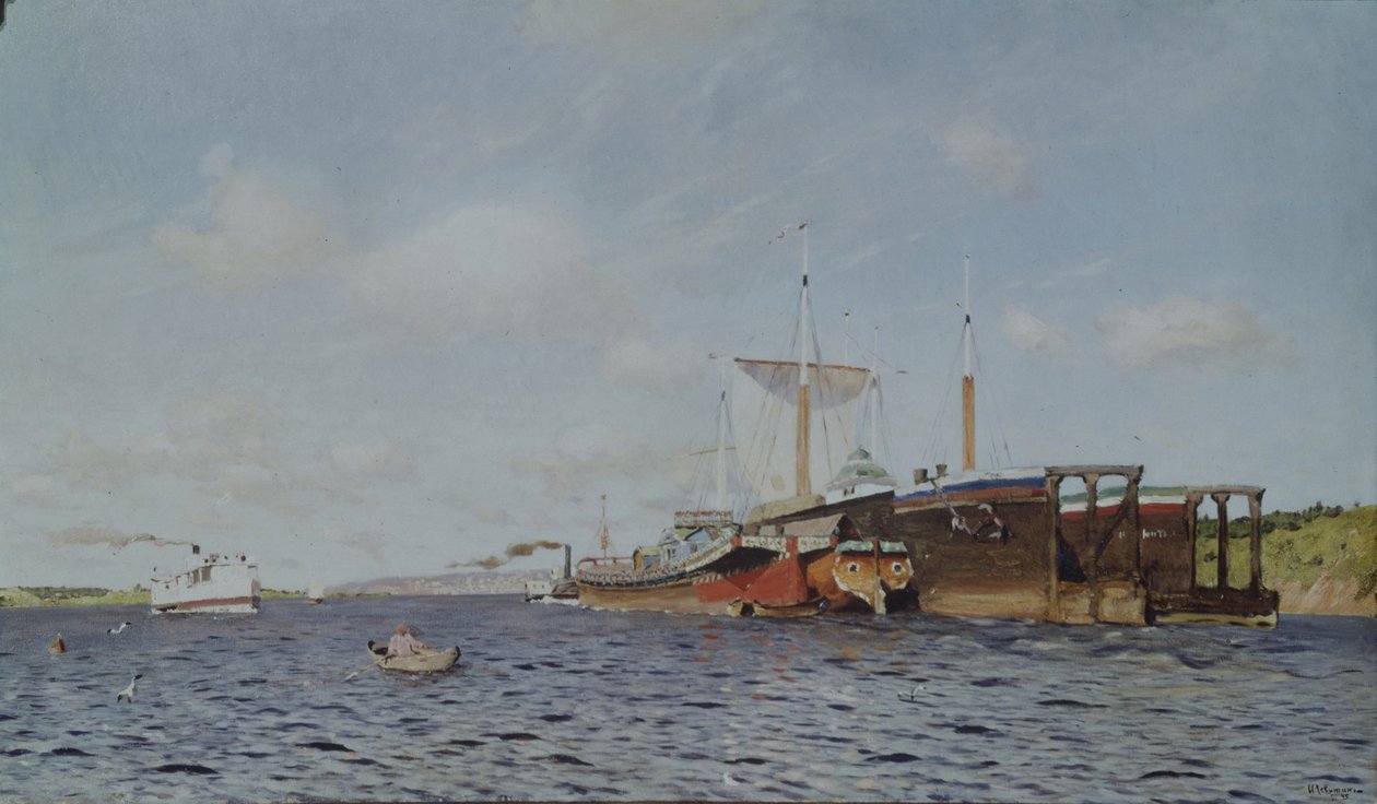Frisk vind. Volga, 1895 af Isaak Ilyich Levitan