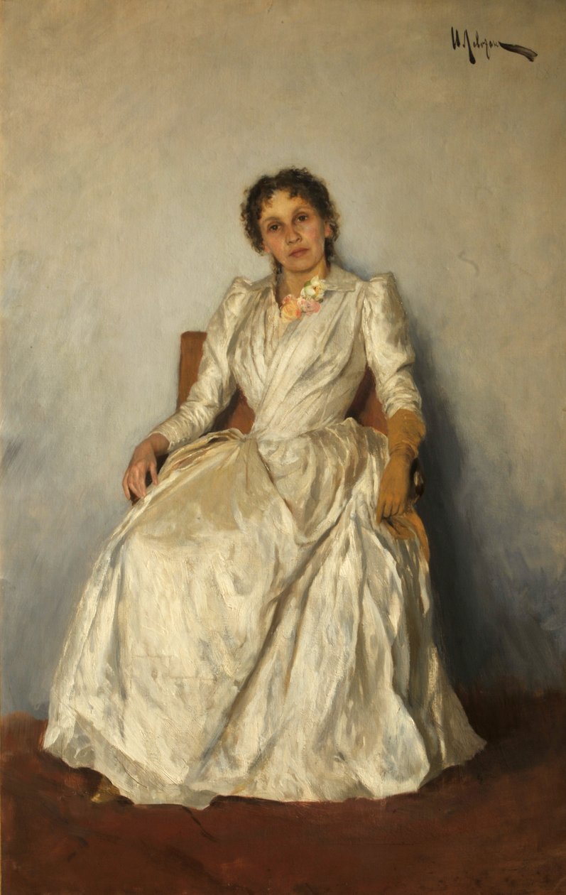 Portræt af Sofia Kuvshinnikova 1847-1907, 1888. af Isaak Ilyich Levitan