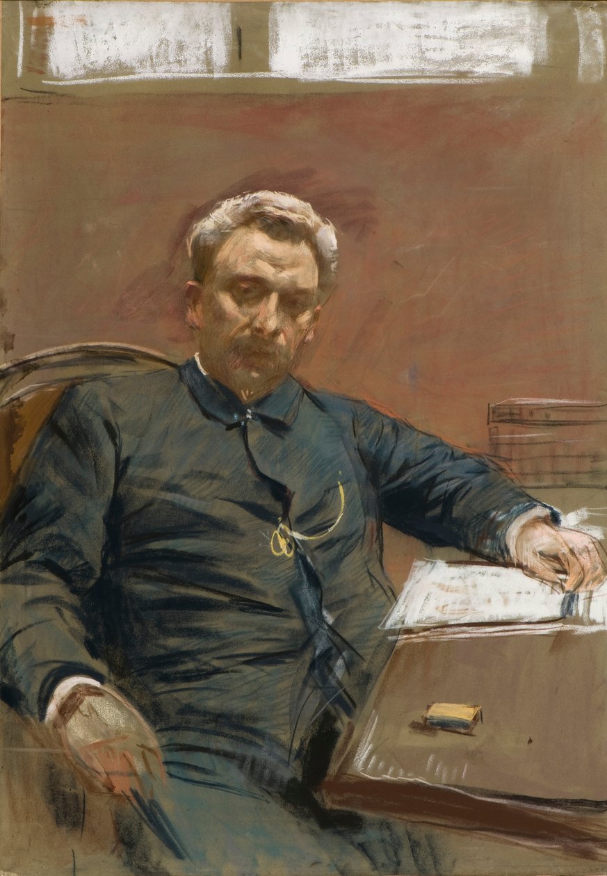 Portræt af stumfilmskuespilleren Alexander Pavlovich Lensky 1847-1908, 1890