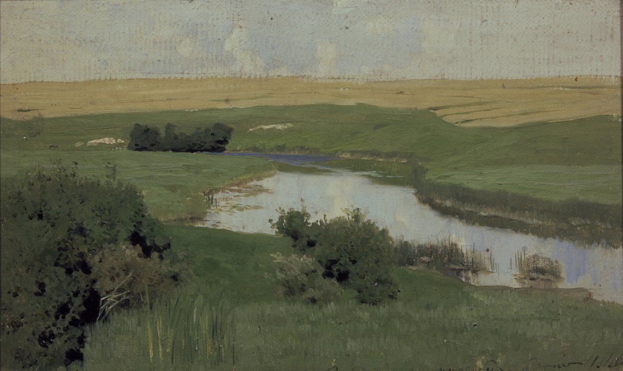 Lille flod Istra, 1885-1886 af Isaak Ilyich Levitan