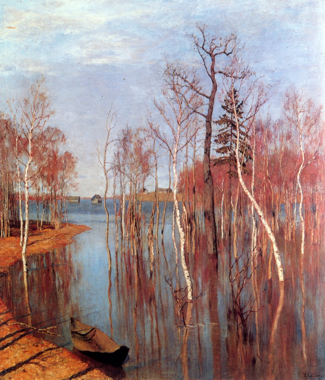 Forårsoversvømmelser af Isaak Ilyich Levitan