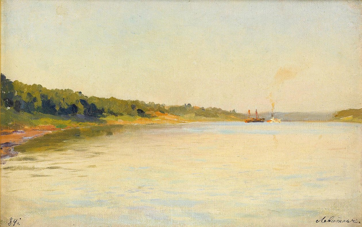 Volga-flodbredden, 1889 af Isaak Ilyich Levitan