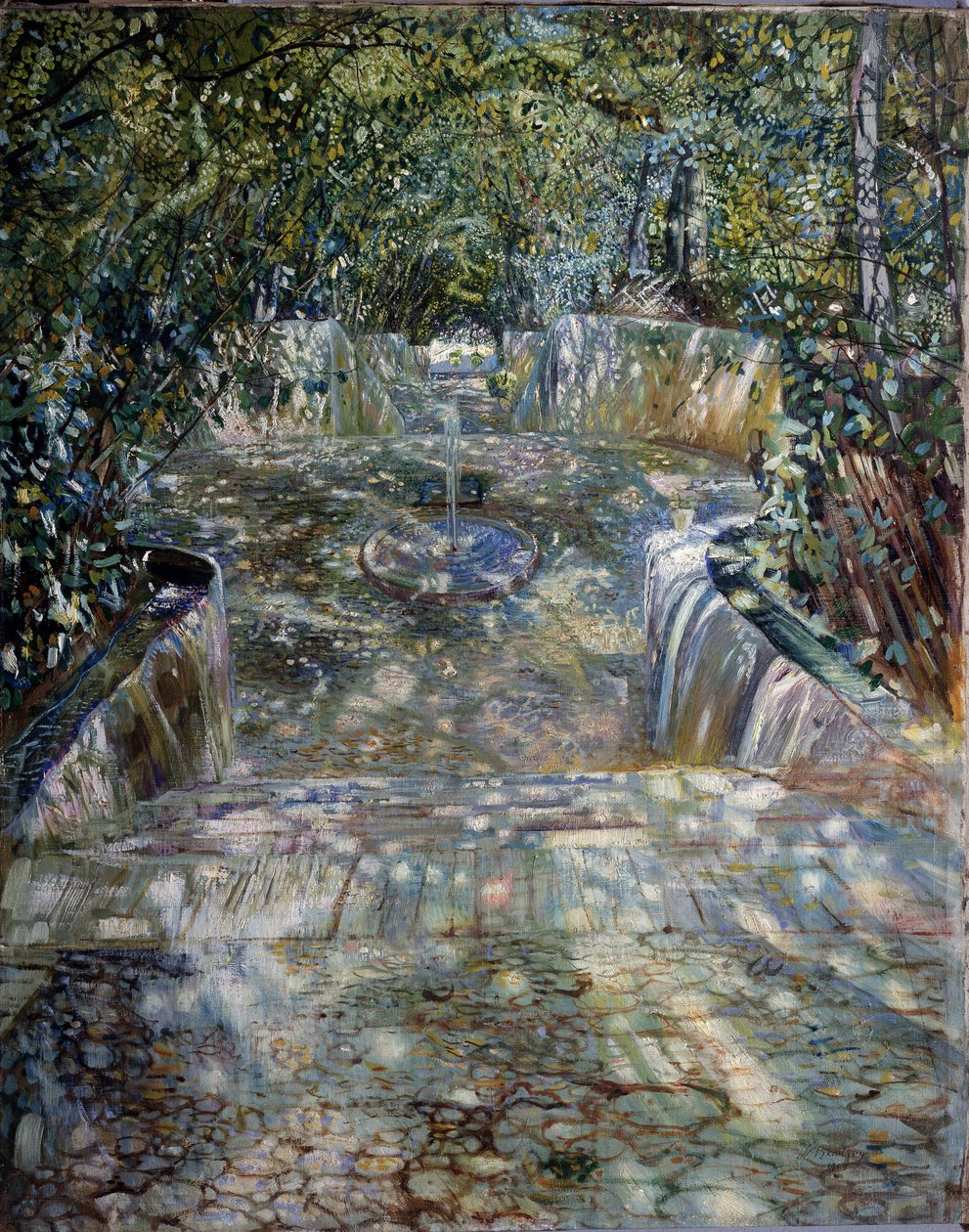 ""La fontaine"" Peinture de Isaak Izrailevich Brodsky (Brodski) (1884-1939) 1909 Regional Art Museum, Rostov on Don af Isaak Israilevich Brodsky