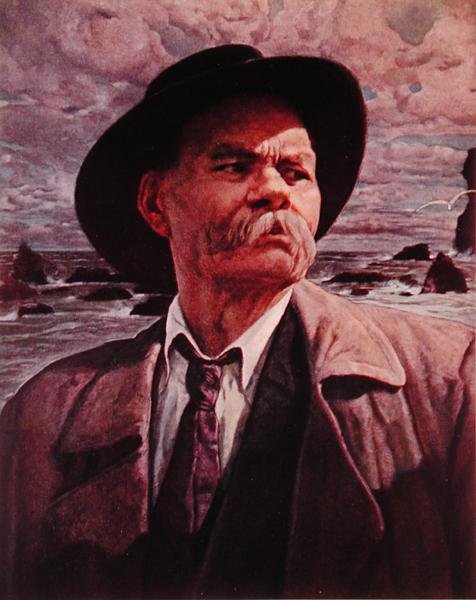 Maxim Gorky (1868-1936) ca. 1930-36 (litho) af Isaak Israilevich Brodsky