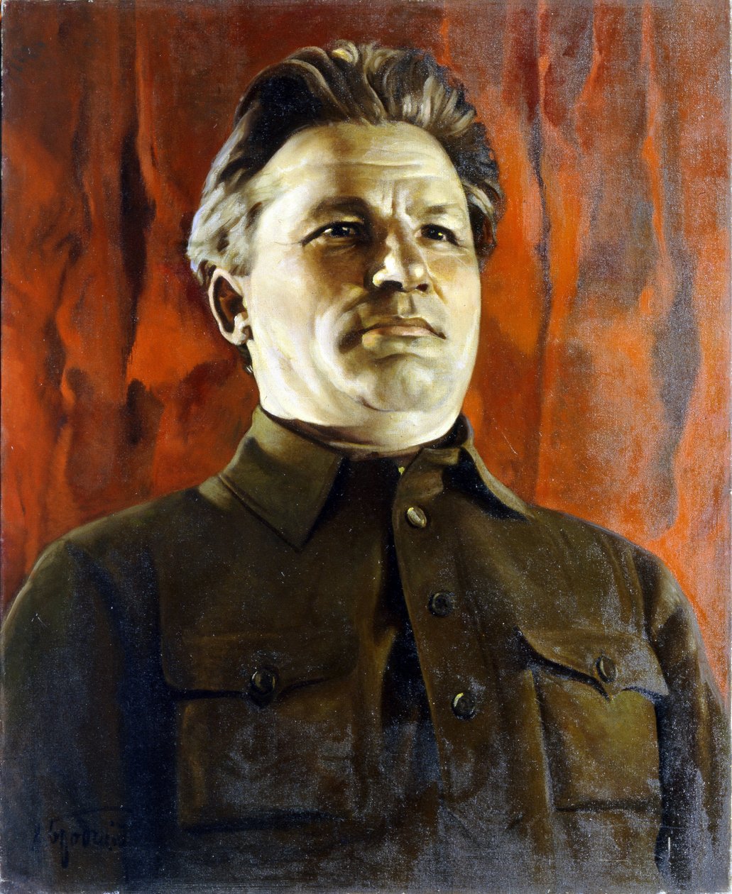 Portræt af Sergei Kirov (Sergei (Serge) Mironovitch Kostrikov af Isaak Israilevich Brodsky