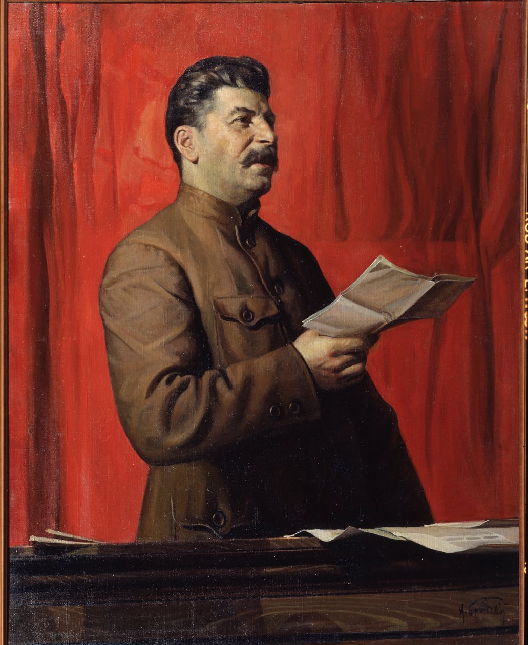 Portræt af Stalin af Isaak Israilevich Brodsky
